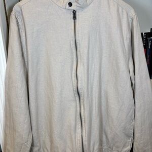 Cotton-Linen Bomber Jacket Saks Fifth Avenue Size L
